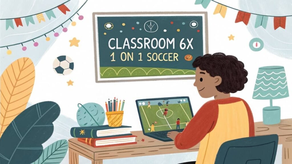 How can you play 1 On 1 Soccer on Classroom 6x?